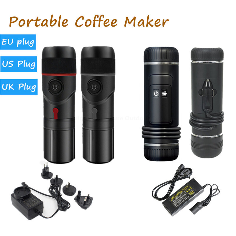 Máquina de café portátil para coche, máquina de café expreso con cápsula USB, 12V, herramienta de café en polvo para coche