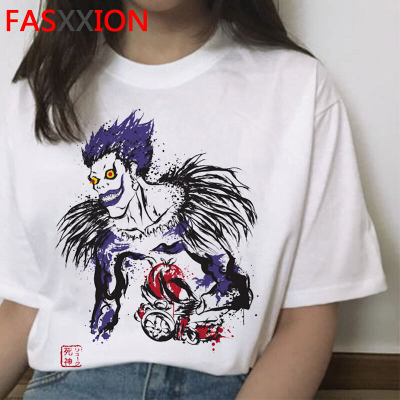 Death Note tshirt top tees women grunge white t shirt graphic tees women top tees tshirt harajuku
