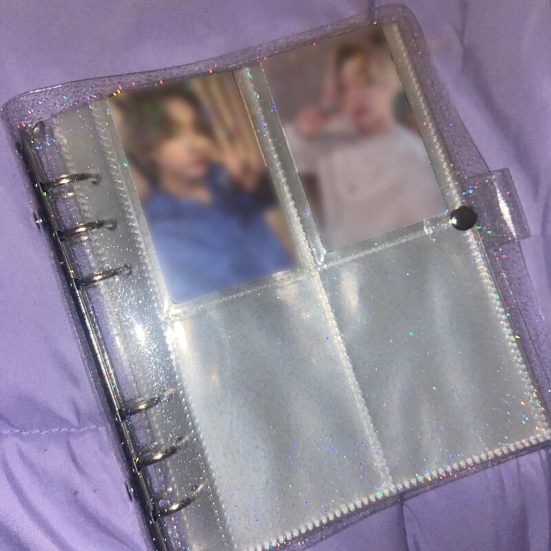 Bolso pvc portátil álbum de fotos jelly color álbum para mini cartão de nome álbum fotos à prova dwaterproof água álbum de fotos