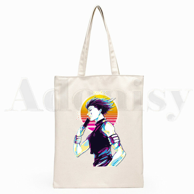 Hunter X Hunter Hisoka Morow HxH graficzny Hipster nadruk kreskówkowy torby na zakupy dziewczyny moda Casual Pacakge torebka