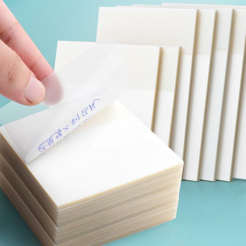 100 fogli note adesive chiaro impermeabile PET Memo messaggio promemoria materiale scolastico