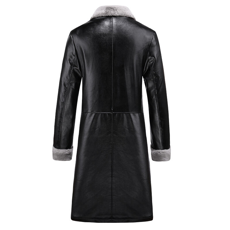 ChangNiu-chaquetas largas de piel sintética para mujer, chaquetas cálidas de manga larga en 3 colores, negro, rojo, verde intenso, Invierno