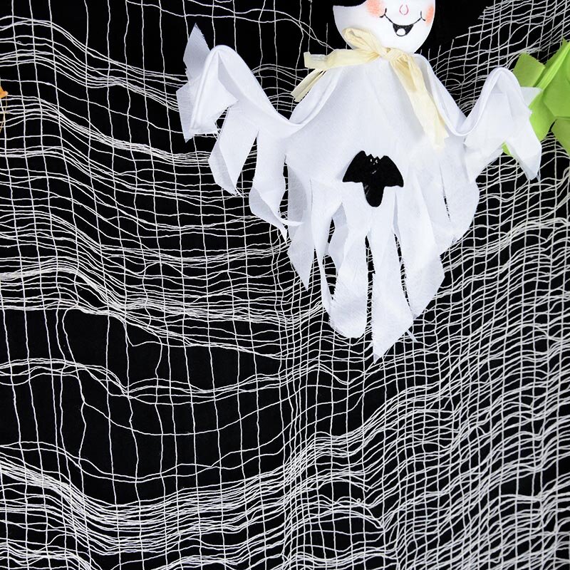 ハロウィーンの装飾黒白のスパイダーウェブお化け屋敷ホラー小道具フェスティバルパーティー家の装飾品ハロウィーン用品