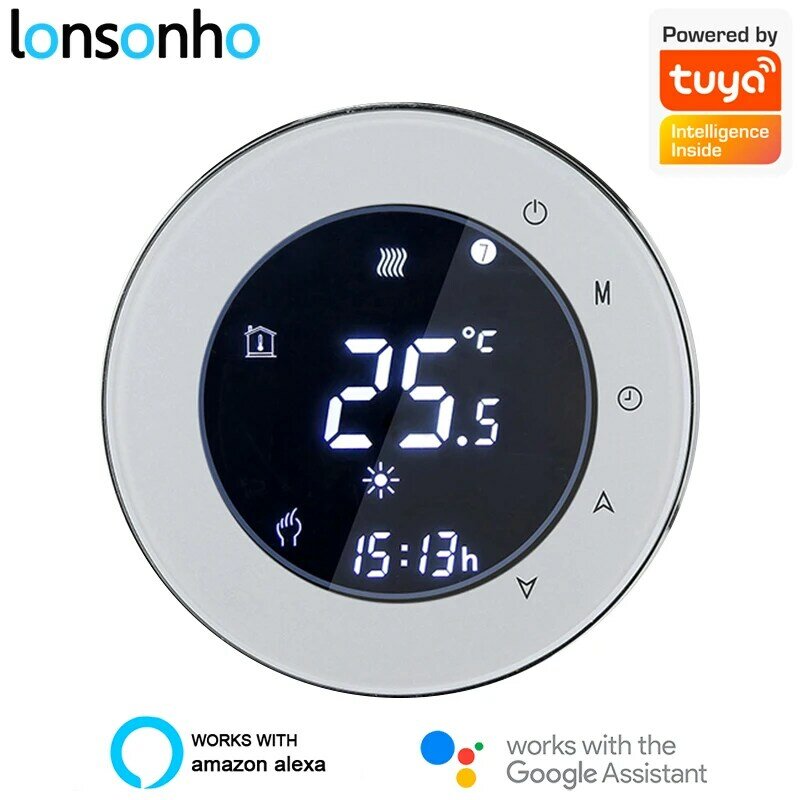 Lonsonho Tuya Smart WiFi Thermostat 220V Temperature Controller For Floor Boiler Heating Smart Home Works with Alexa Google Home