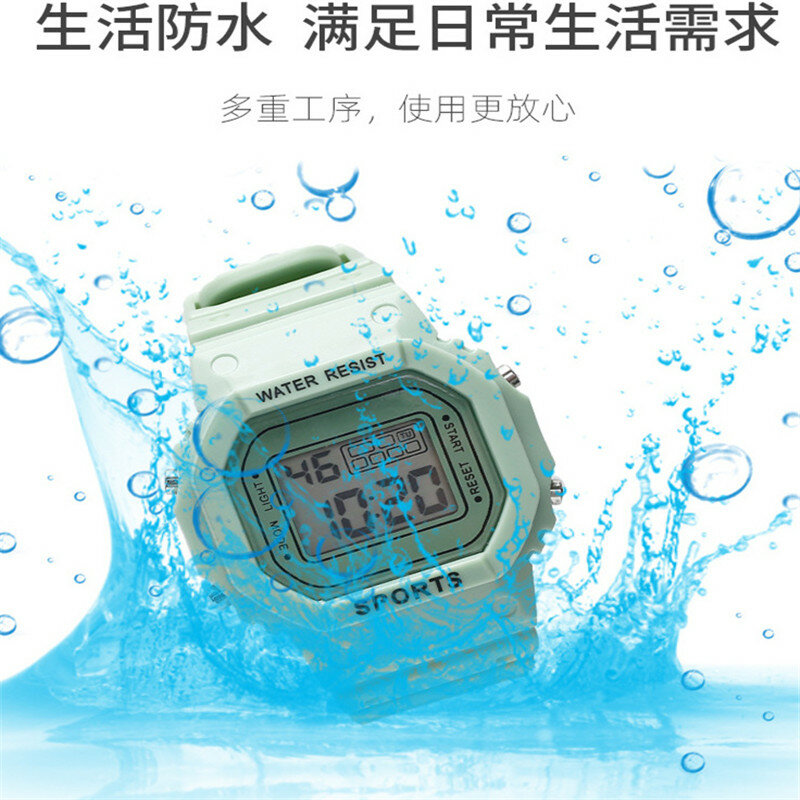 Montres électroniques pour femmes hommes Rose or Silicone bracelet Transparent robe LED numérique montre-bracelet Sport horloge Relogio Feminino