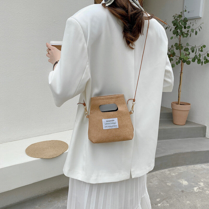 Women's Mini Bag Mobile Cute Small Bag PU 2021 New Bucket Tote Shoulder Cross Bag Personalized Fashion Street Style Handbag