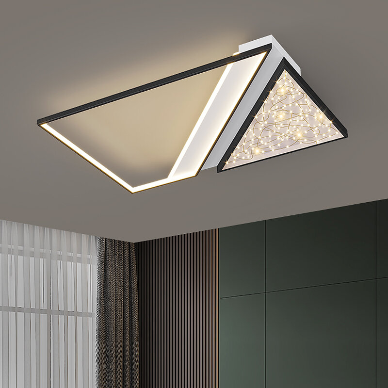 Lámpara de techo de aluminio minimalista para sala de estar, arañas Led de decoración moderna y sencilla, creativa, para salón