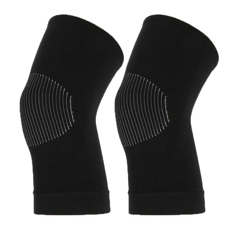 1 paio di ginocchiere a compressione sportiva manica per basket pallavolo Fitness ciclismo supporto per ginocchio Nylon elastico Fitness Gear