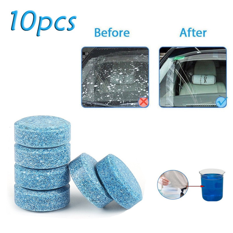 Tabletas efervescentes para coche, limpiaparabrisas de limpieza de vidrio, Universal, para ventana, suelo, limpiador sólido compacto
