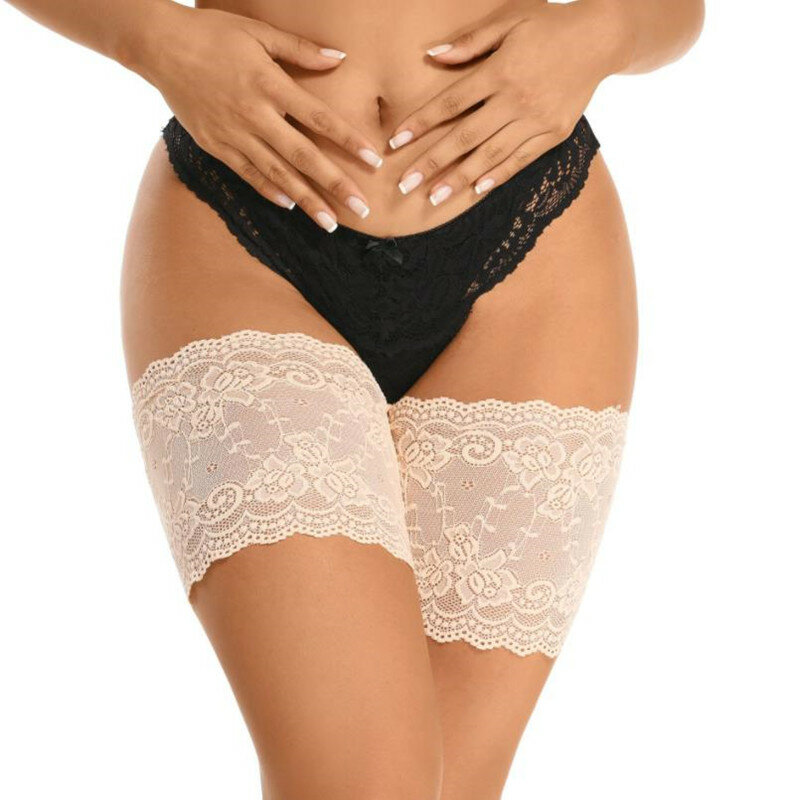 Summer Anti Chafing Thigh Bands Leg Warmers Women Silicone Anti Slip Thigh Leg Bands  Sexy Lace Anti Friction Thigh Bands 2Pcs