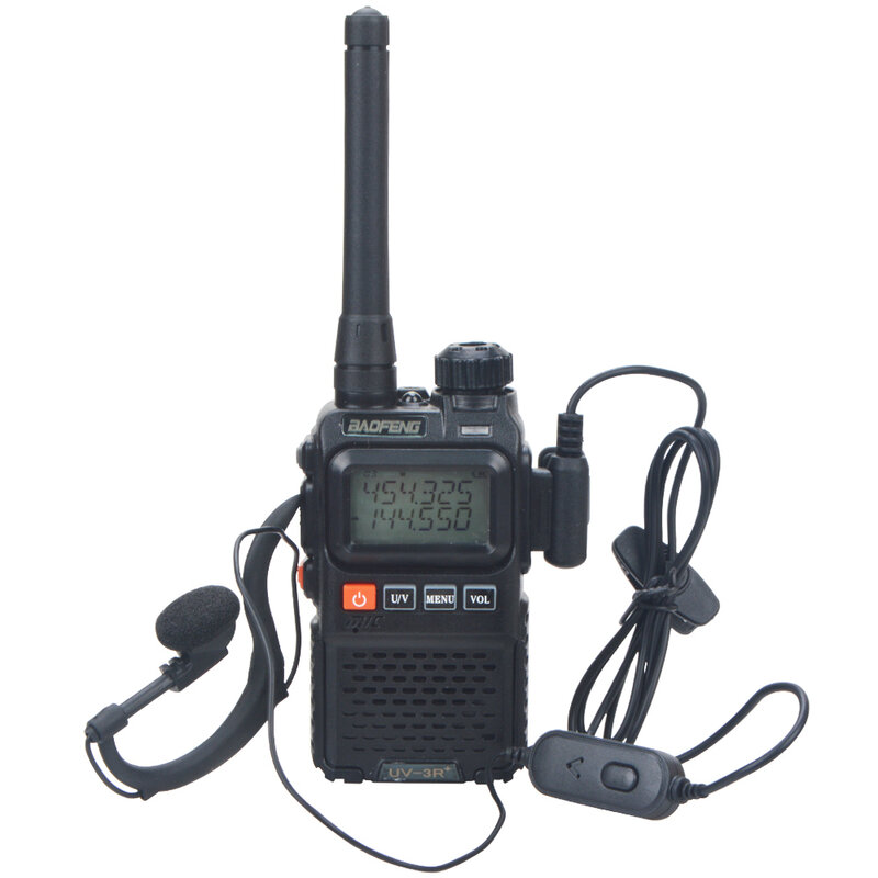 Двухдиапазонное мини-радио Baofeng UV 3R Plus Pro, карманное двухстороннее радио, 99 каналов, vhf и uhf, VOX, FM двухстороннее радио