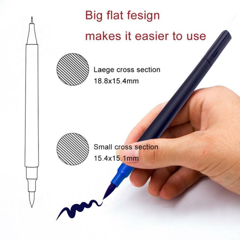 Felt-Tip Pen Dual Tips 48/60/72/100 Art Marker Berbasis Air Tinta Halus Lembut Sikat Pena untuk Dewasa Anak Menggambar Warna untuk Anak-anak