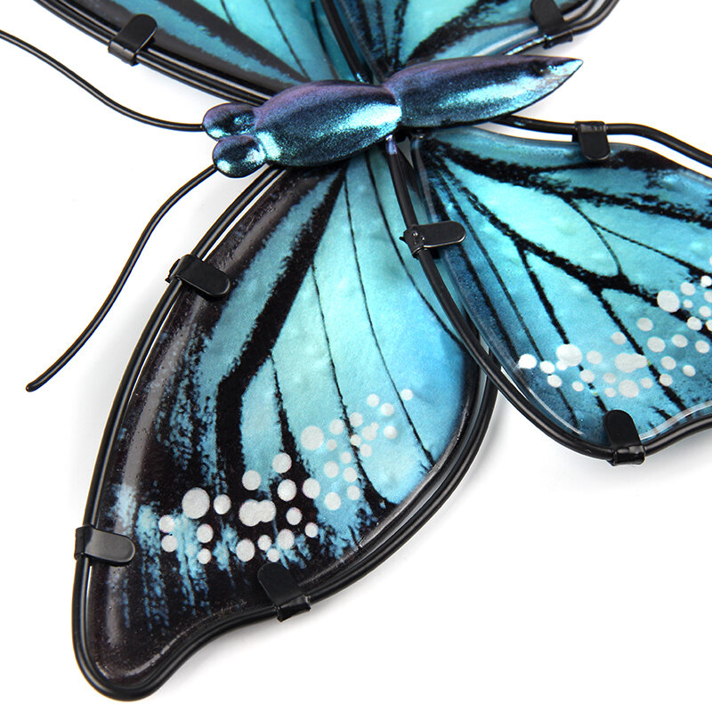 Dekorasi Rumah Logam Kupu-kupu dengan GlassWall Karya Seni untuk Dekorasi Taman Hewan Luar Patung dan Patung untuk Halaman