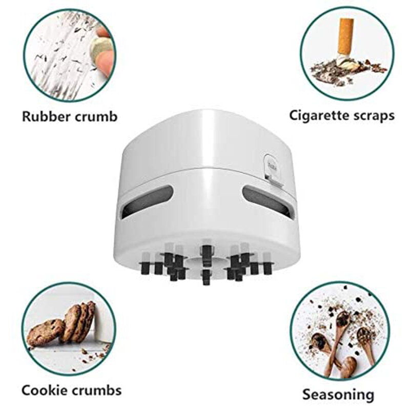 Ushare Office Desktop Cleaner Portable Mini Vacuum Cleaner USB Rechargeable Clean Scraps Machine Efficient Dust Sweeper Tools