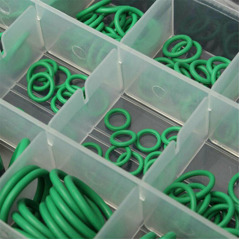 270Pcs Air Conditioning Rubber O Ring Seal Assortment Kit Green Air Con Nitrile Washers High Quality 18 Sizes