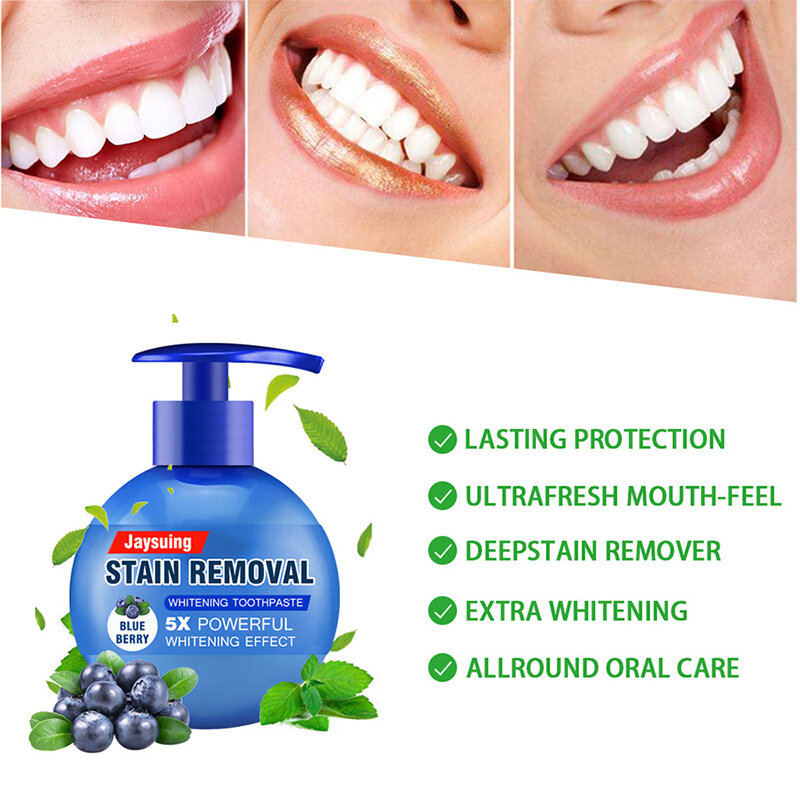Teeth Whitening Pressing Toothpaste Baking Soda Oral Cleaning Removing Gum Bleeding Removing Stains Hygiene Care