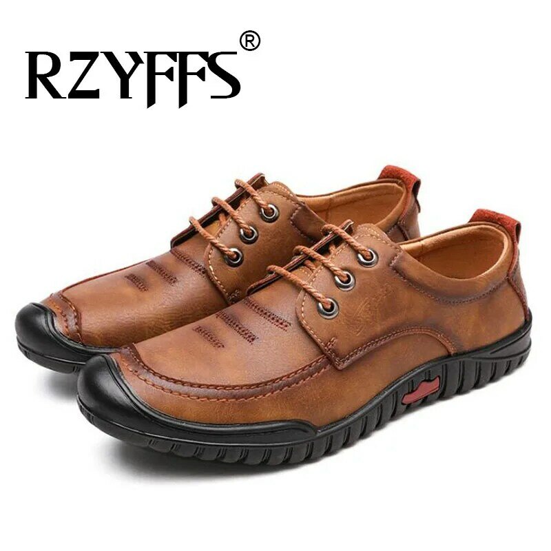 A53-23 moda casual sapatos de couro dos homens sapatos de couro de caminhada mocassins sapatos masculinos tênis de trabalho antiderrapante