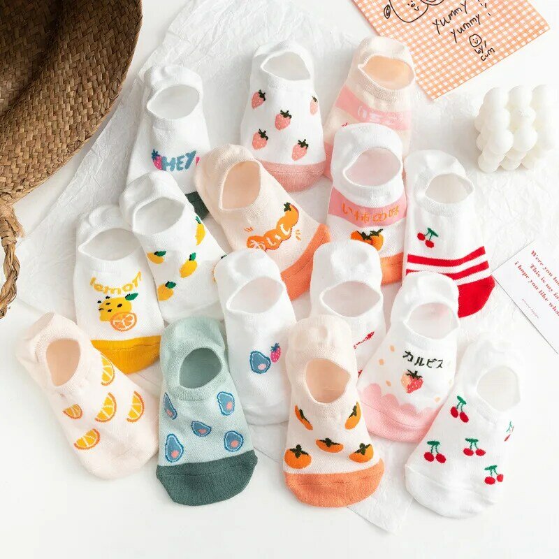 10 Pairs Of Women's Socks Are Common For Men And Women Funny Low-Cut Ankle Socks Summer Spring Girls Simple Cotton Socks