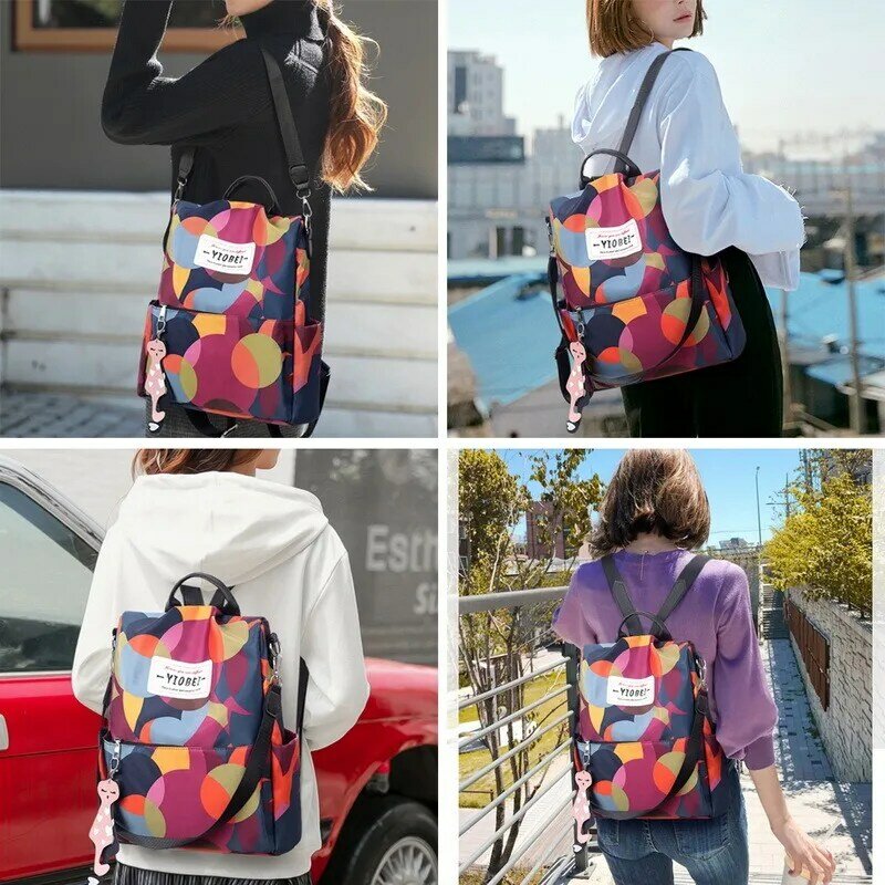 Venda quente moda feminina mochila de couro do plutônio bolsa de ombro de viagem meninas anti-roubo colorido mochila para adolescente saco