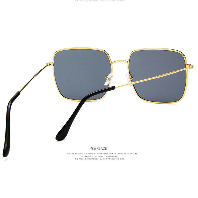 Óculos de sol quadrados grandes para homens e mulheres, óculos elegante de marca de luxo, uv400, 2019
