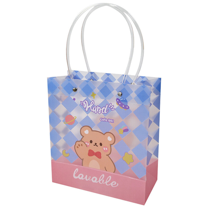 Pvc Gift Bag Met Handvat Meisje Make Opbergtas Cookie Candy Gift Verpakking Tassen Wedding Party Kerst Decoratie