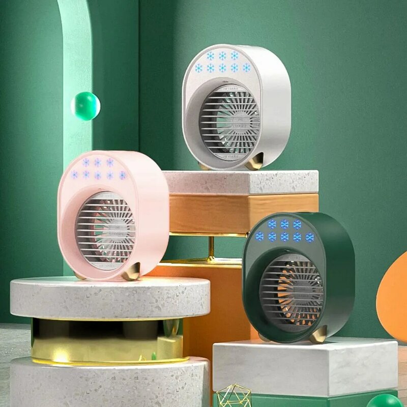 Mini ventilador de refrigeración de aire portátil de verano, miniventilador USB de escritorio, humidificador, purificador para oficina y dormitorio