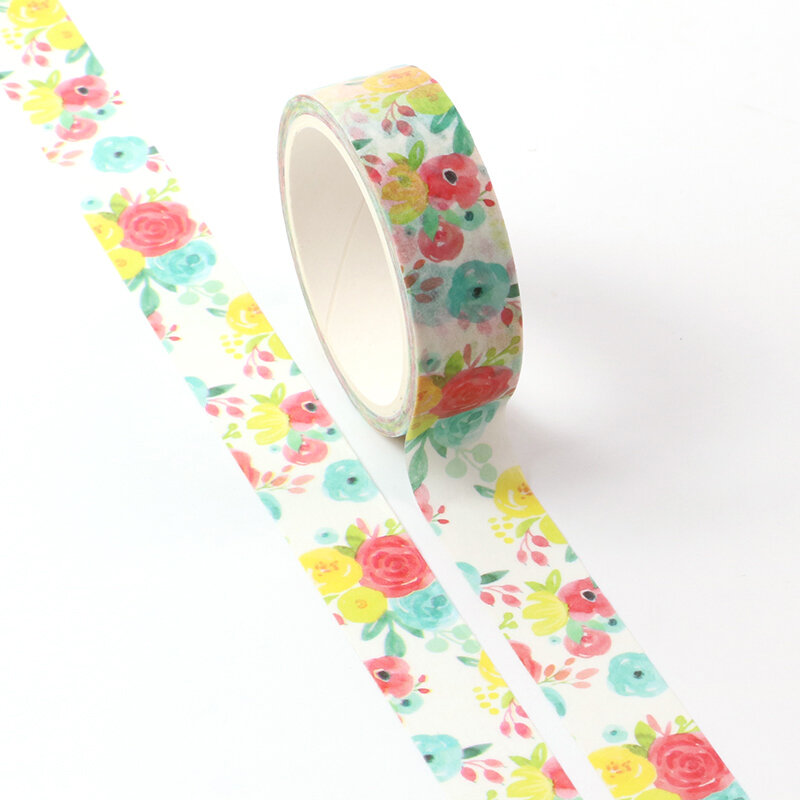 5M Cute grid, flower, Ice Cream Adhesive Washi Tape Single Sided Decorative Paper Masking Scrapbook DIY Card Sticker Tape