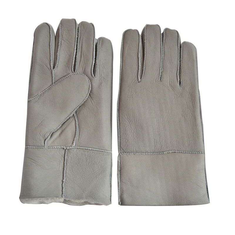 2023 Fashion Winter Gloves Men's Leather Mitten Men's Winter Sheepskin Leather Fur Gloves Genuine Leather Winter Gloves