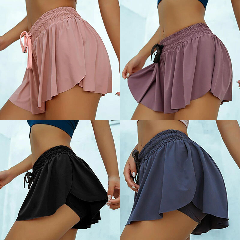 Summer Beautiful Anti-emptied Sport Quick Dry Pant Soft High Quality Short Elastic Loose Gym Popular Yoga Adjustable
