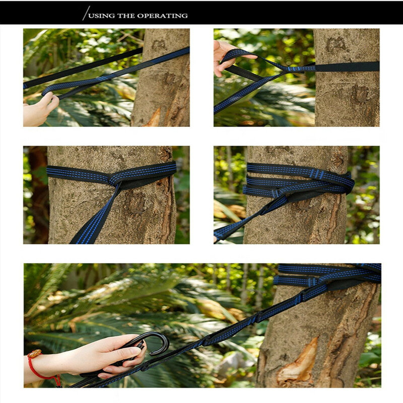 2 sztuk regulowane paski hamakowe z klamrą pętle na zewnątrz na drzewo wiszące hamak do air jogi pasek linka pasek hamaca colgante hamak