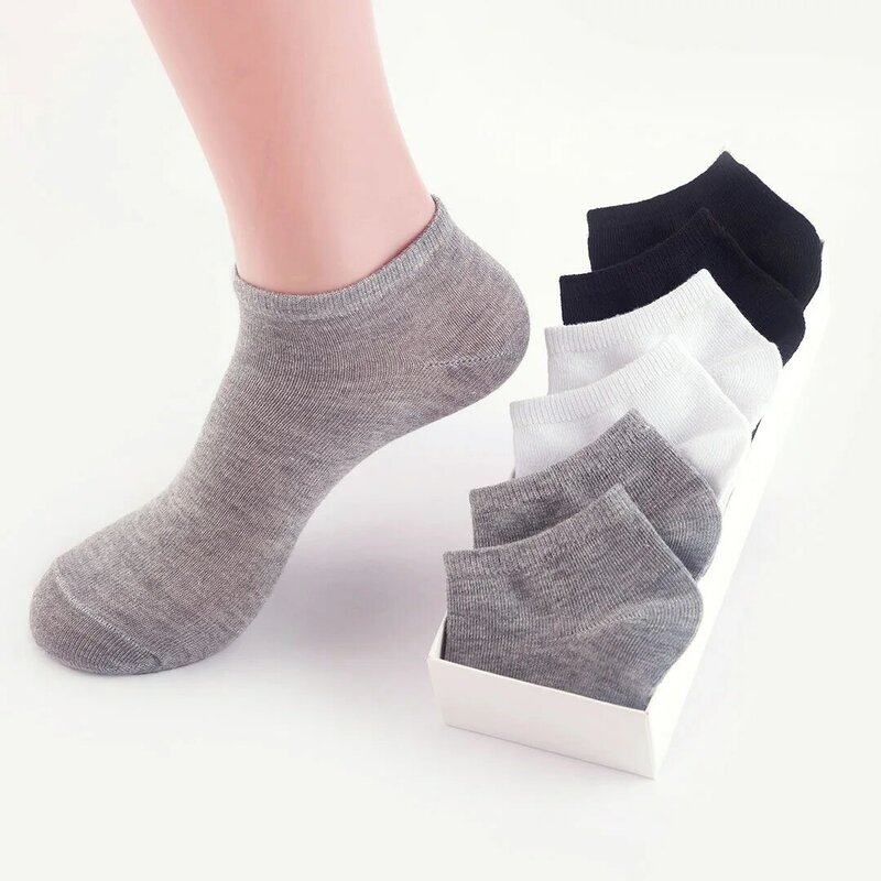 Calcetines deportivos transpirables para mujer, calcetín tobillero cómodo de algodón, Color sólido, 10 pares, venta al por mayor