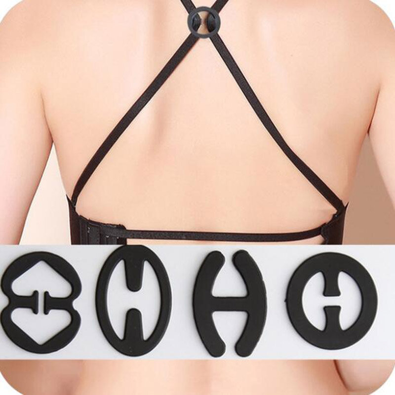 9Pcs/lot New Sexy Women Fashion Bra Buckle Clips Back Strap Holder Perfect Easy Adjust Party Bikini Belt Clip Cleavage
