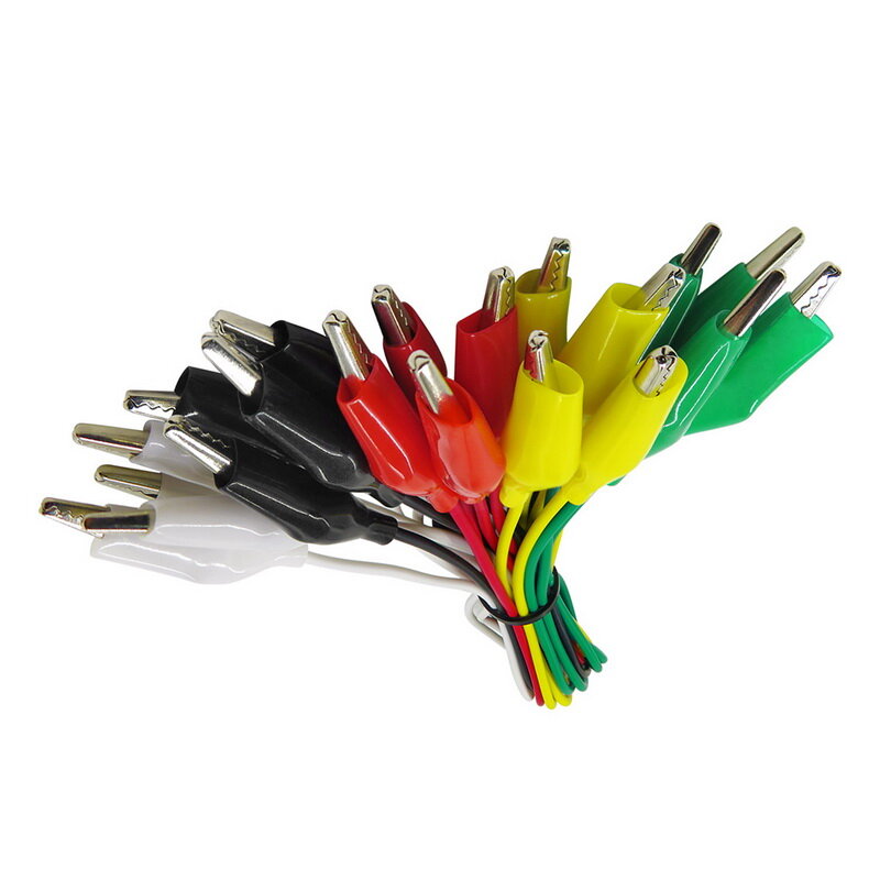 P1025 10pcs Alligator Clips Electrical DIY Test Leads Alligator Double-ended Crocodile Clips  Clip Test Jumper Wire