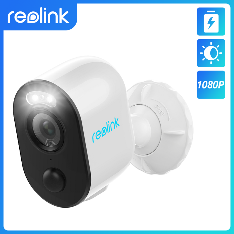 Reolink-Argus 3 충전식 배터리 카메라 태양열 1080p 풀 HD 스포트라이트, 컬러 나이트 IP65 방수 PIR 양방향 오디오
