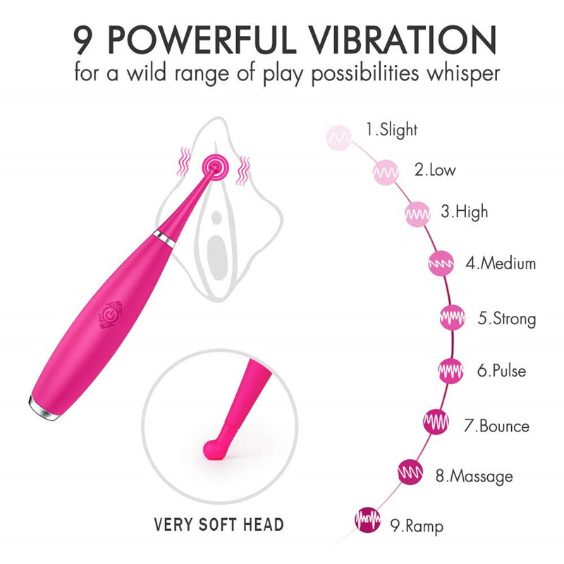 Vibromasseur à doigt et point G pour femme, jouet sexuel puissant, baguette magique, vibrateur de Clitoris, vibrateur de balles