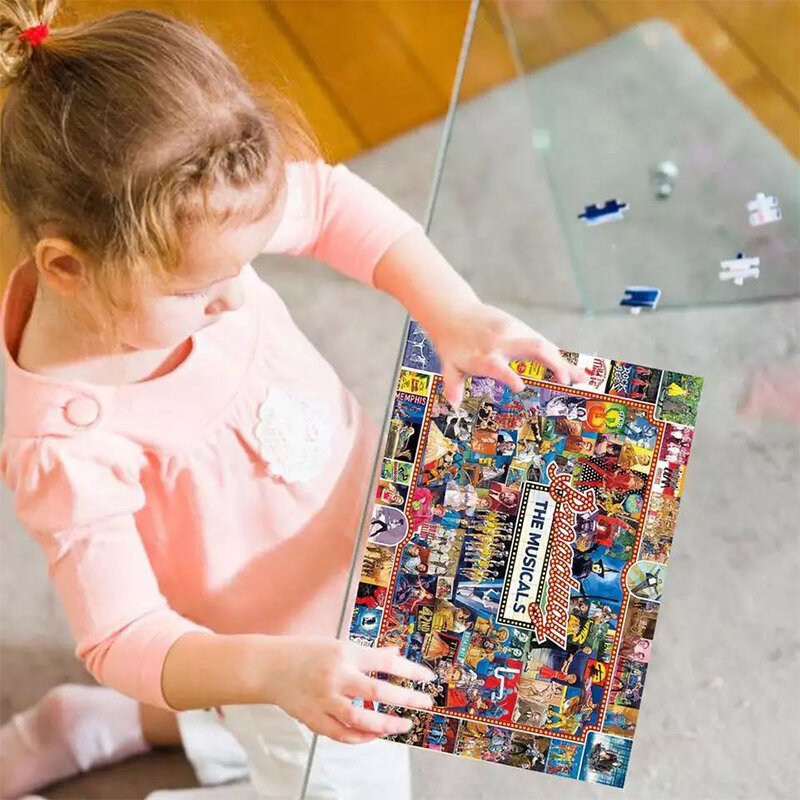 ヘビーデューティーハンガンピンクパズル,1000ピース,大人と子供のためのリラックス教育玩具