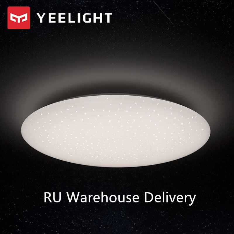 Yeelight lâmpada de teto pro 450/480mm, lâmpada para teto, controle remoto por aplicativo, wifi, bluetooth, cores led ip60, a prova de poeira