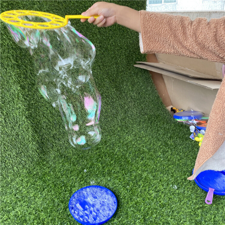 Macchina per bolle soffiaggio strumento per bolle di sapone creatore di bolle Set di soffianti grande piatto per bolle giocattoli da regalo divertenti all'aperto per bacchetta di bolle per bambini