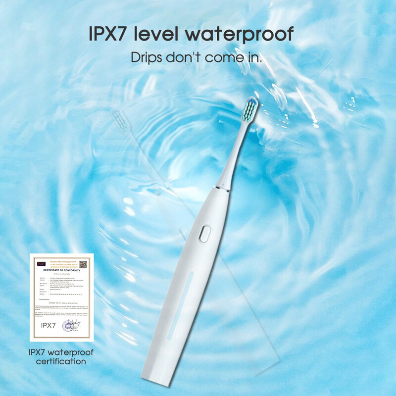 [Boi] スマート口腔ケア音波電動歯ブラシワイヤレス高速充電IPX7防水8交換用ブラシヘッドと大人