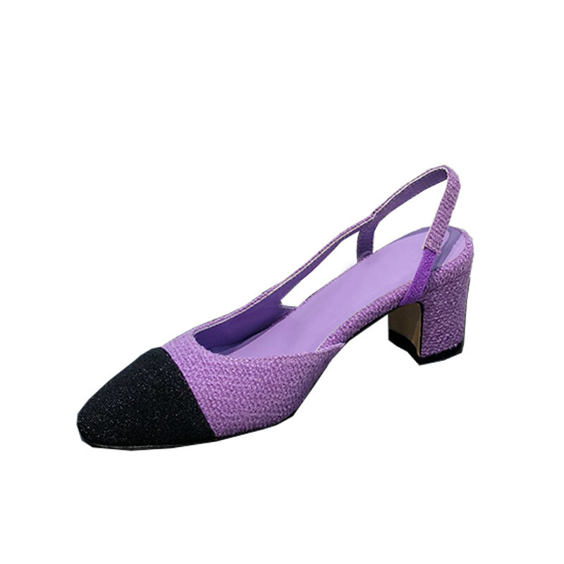 Clássico sandálias de salto alto dedo do pé redondo e dedo do pé requintado e luxuoso couro artesanal sapatos femininos tamanho grande 34-45