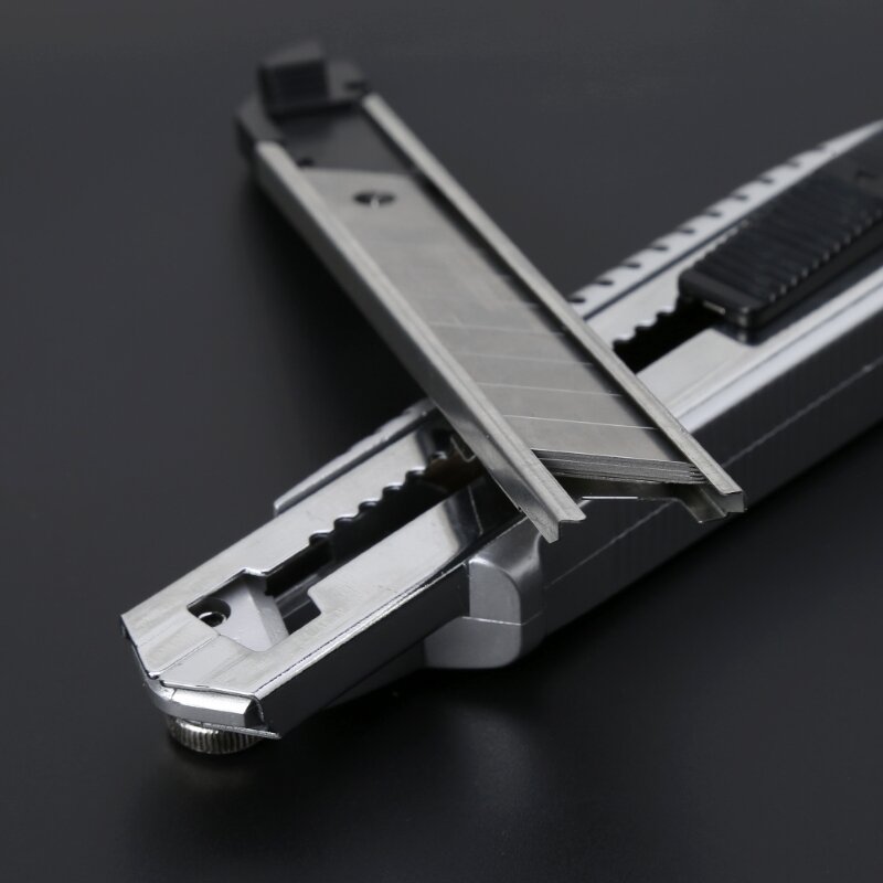 Aço inoxidável cortador de papel de parede corte utilitário faca cortador lâmina de barbear retrátil cortador de papel material escolar