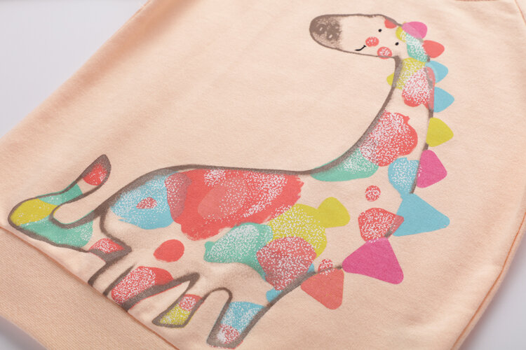 Wenig maven 2019 herbst neue baby mädchen marke kleidung giraffe print kleinkind rosa dünne sweatshirts kleines mädchen outfit C0168