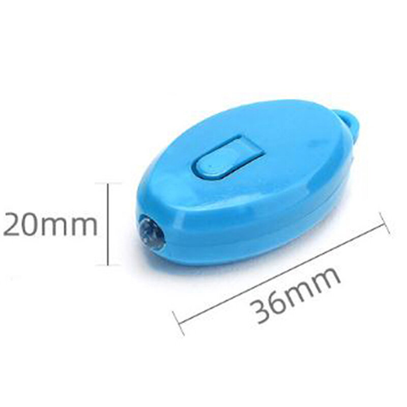 Mini chaveiro com luzes led flash, mini chaveiro com luzes azuis para teste, 10 peças