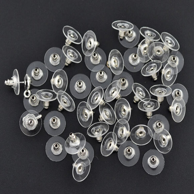 Lovely 500 SP Ear Nut Clutch Earring Post Backs 5X4Mm (B08911) Diy Jewelry Findings