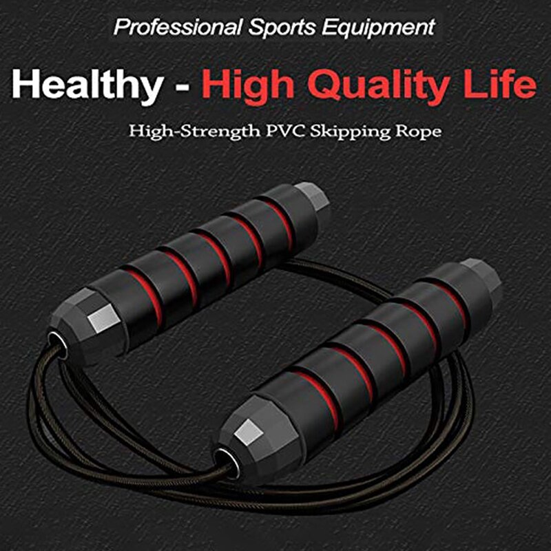 Jump Skipping Ropes Tangle-Free Anti-Slip Handle with Ball Bearings Speed & Weighted Jump Ropes Excercise Gym Fitness Training