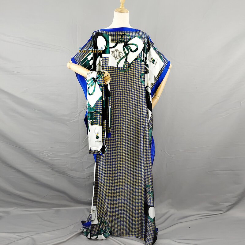 Loose Size Printing Rome Style Beautiful Prayer Islamic 2 Pieces Sets Muslim Costume Ramadan Casual Clothes Long Dress LD417