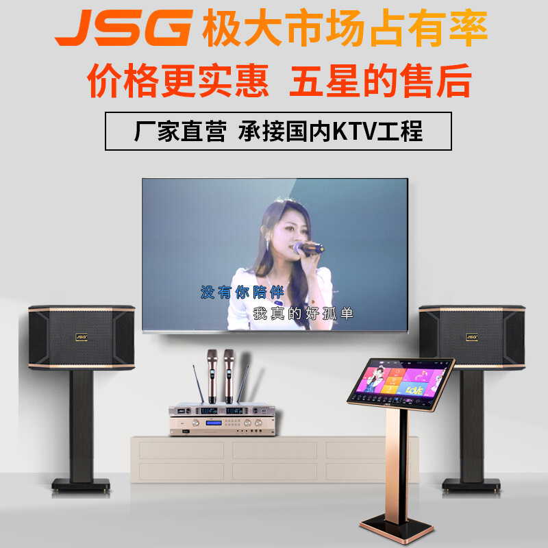 JSG V3-Conjunto de Audio familiar KTV, conjunto completo de amplificador para el hogar, altavoz de Karaoke, máquina todo en uno