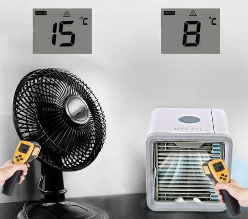 Ar condicionado portátil com mini usb, ventilador, 7 cores, leve, ventilação, refrigeração, desktop, umidificador, purificador, para escritório, para o quarto