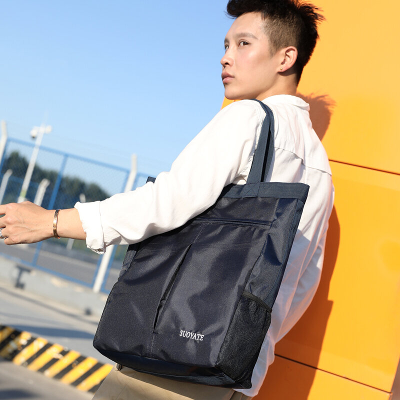 2020 borsa da uomo in Nylon impermeabile borsa a tracolla da uomo leggera di grande capacità elegante Casual nero di alta qualità