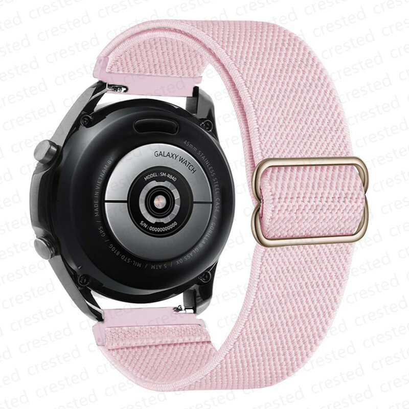 Ремешок нейлоновый для Samsung Galaxy watch 4/classic 3/Active 2/46 мм/42 мм, регулируемый эластичный браслет для Huawei GT/2E/Pro, 20 мм/22 мм